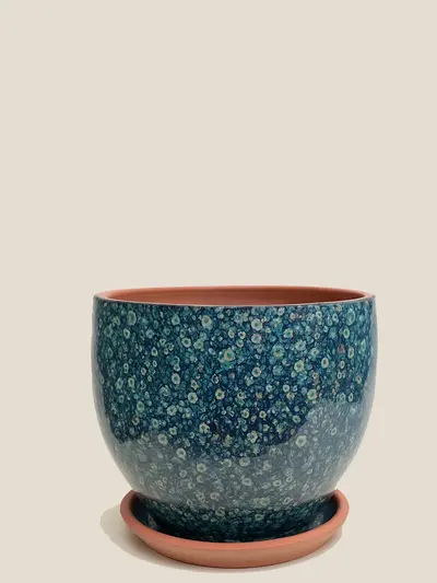 Mavi Tonları Sırlı No 2 Ø20cm